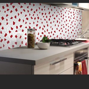 Malla mosaico trencadís Moteado Fuego Brillo 50x50 cm €/m²